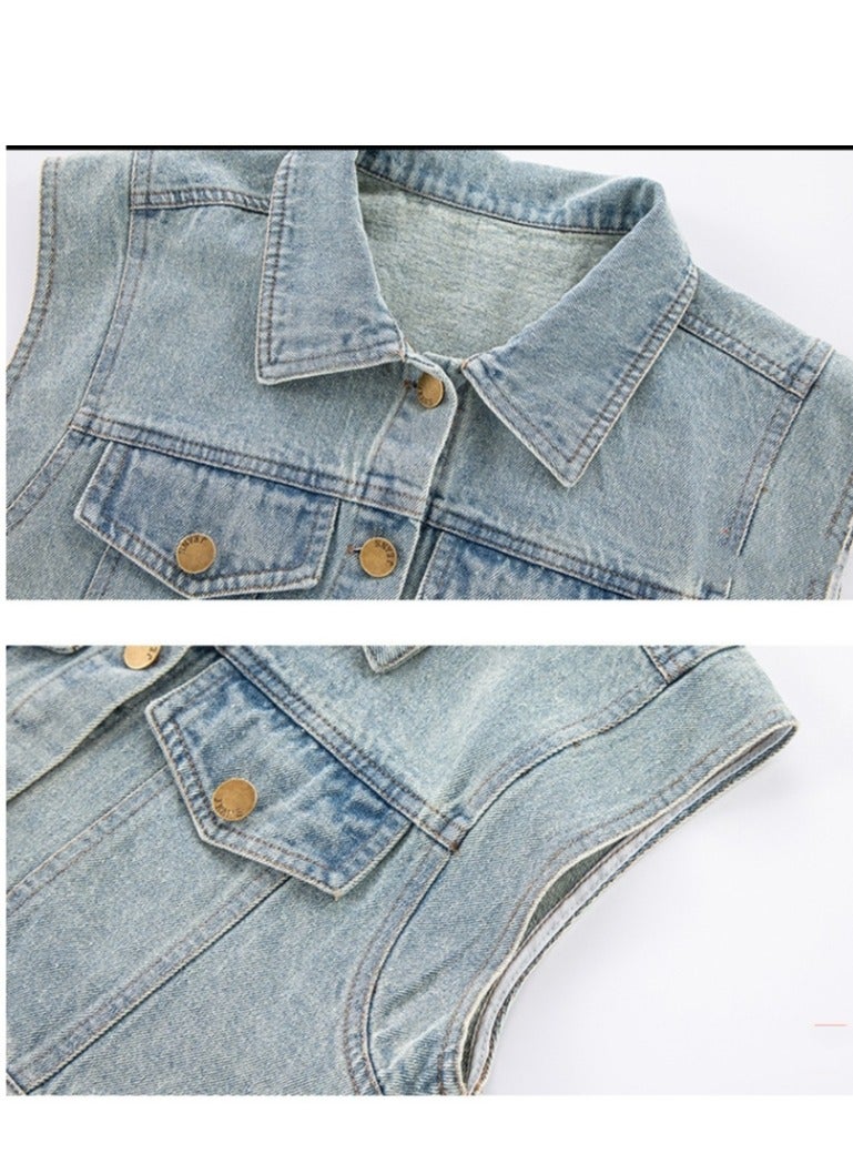 Two Piece Set Of Denim Horse Cake Skirt  - Image 3