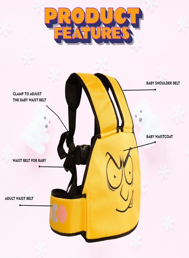 Koko Two Wheeler Adjustable Child Safety Belt for Baby Boys and Baby Girls with Double Buckles - Up to Age 6 (Yellow) - Image 3