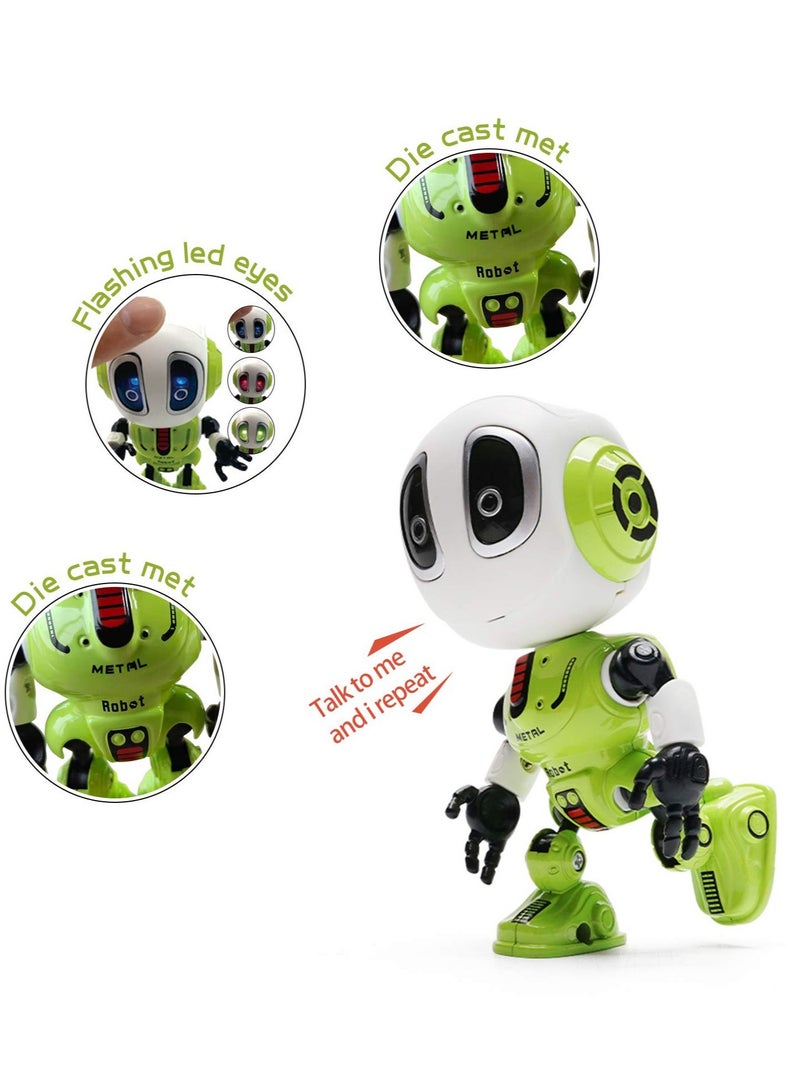 Excefore Talking Robot for Kids, Education Robot Toy Mini Robot with LED Eyes New Smart Toys for 3-9 Year Old Boys Girls Best Birthday Gifts(Green) - Image 4