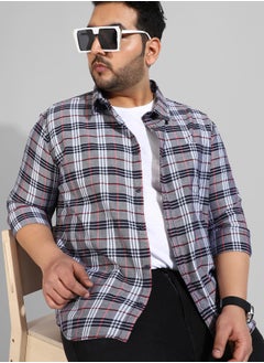 Instafab Plus Men's Multicolour Checkered Regular Fit Casual Shirt  - Image 1