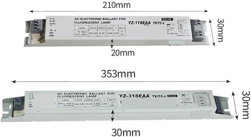 YZ 218EAA كابح إلكتروني لمصباح الفلورسنت T8 بقوة 18 واط و20 واط - Image 3
