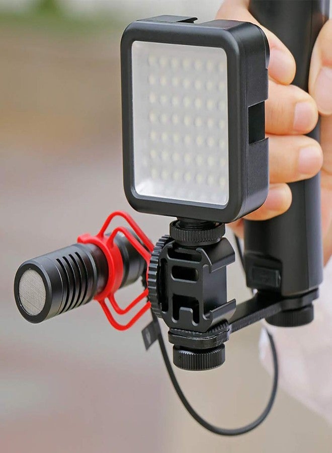 NEOHOOK 3 in 1 Triple Hot Shoe Mount Adapter Extension Bracket Holder Microphone Stand for Zhiyun Smooth 4 for OSMO Mobile - Image 2