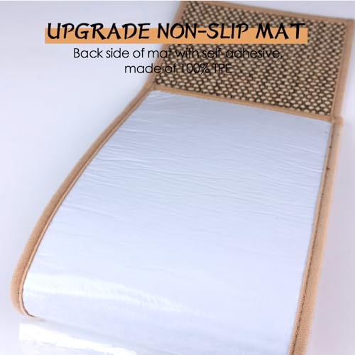 Demiwise 15 Pack Non Slip Stair Treads,8" X 30" Non Slip Carpet Stair Treads with Reusable Adhesive Rubber Backing,Staircase Step Treads Carpet Treads for Wooden Steps Indoor (Beige) - Image 3