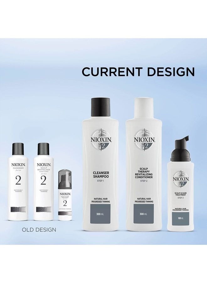 Nioxin System Kit 2, Hair Strengthening & Thickening Treatment, Treats & Hydrates Sensitive or Dry Scalp, For Natural Hair with Light Thinning, Full Size (3 Month Supply)  - Image 5