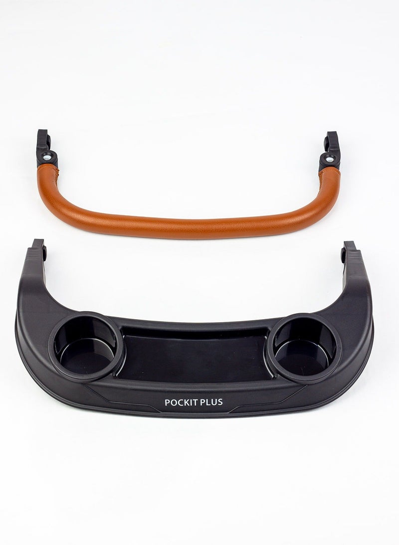 LUCID Luxury Baby Stroller Handle with Umbrella and Leather Cover from Lucid Baby Model - POCKIT PLUS - Blue - Image 5