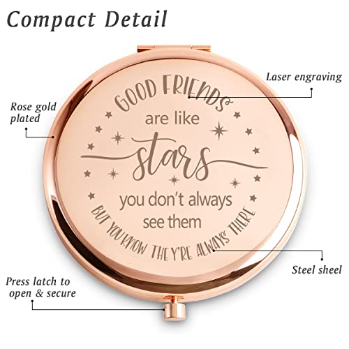 COYOAL Friendship Gifts for Women Girls, Personalized Gifts for Best Friends Female Bestie BFF, Custom Compact Mirror for Christmas, Stocking Stuffers, Secret Santa, Birthday - Image 2