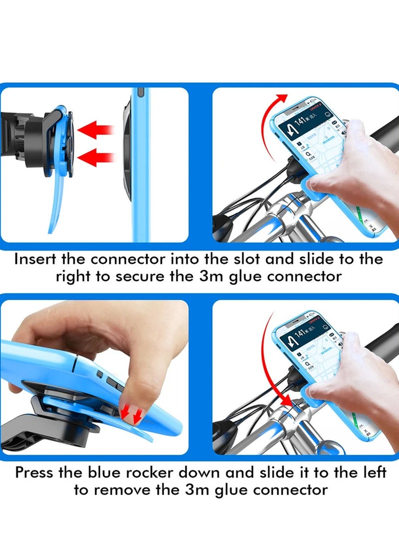 Muyixin - Motorcycle/Bicycle Handlebar Mount, Fork Stem Mount, Phone Case Mount with Twist Lock, Quick Attach/Detach, 360° Rotation Bike Accessories for Any Phones GPS - Image 1