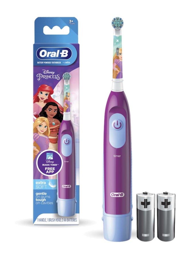 Oral-B Oral B Battery Toothbrush Featuring Disney Princes for Kids 3+, Plaque removal, Healthy Gums - DB 5.510.1Knces  - Image 1