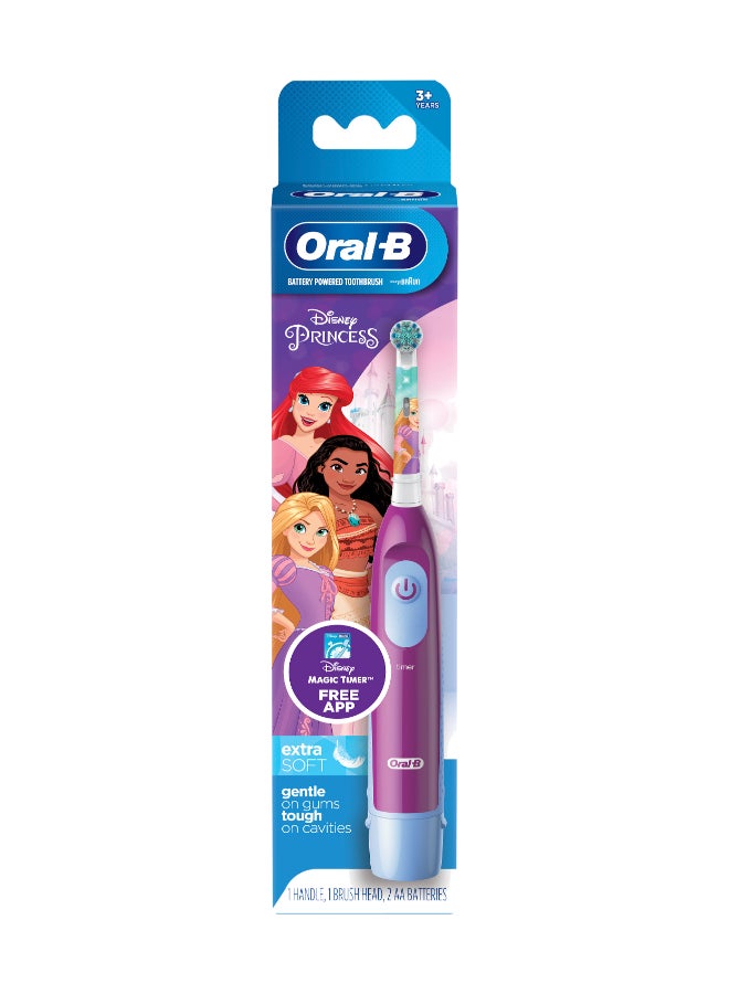 Oral-B Oral B Battery Toothbrush Featuring Disney Princes for Kids 3+, Plaque removal, Healthy Gums - DB 5.510.1Knces  - Image 4