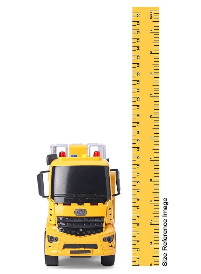 Grofler Toy Truck Diecast Cars Construction Truck with Light and Sound Pull Back Vehicles Toy Trucks for Children's. (Elevator Crane (Multicolor) - Image 2