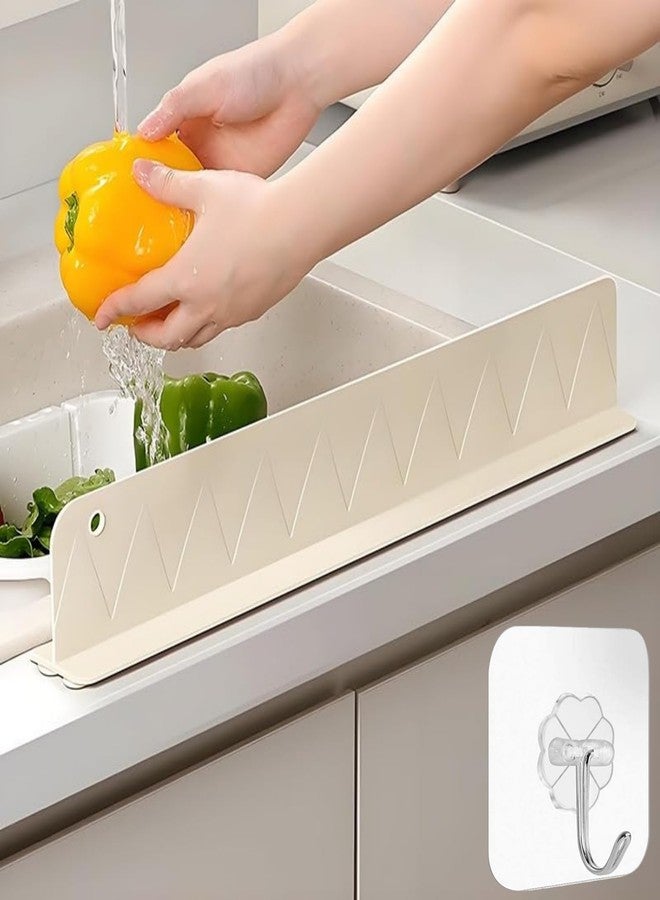 Aannie Silicone Sink Splash Guard for Kitchen, Sink Anti-Splash Baffle Plate, Flexible Kitchen Countertop Splash Guard Strip, Protects Countertops & Clothes, Universal Fit for Most Household Sinks - Image 1