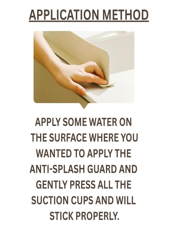 Aannie Silicone Sink Splash Guard for Kitchen, Sink Anti-Splash Baffle Plate, Flexible Kitchen Countertop Splash Guard Strip, Protects Countertops & Clothes, Universal Fit for Most Household Sinks - Image 4
