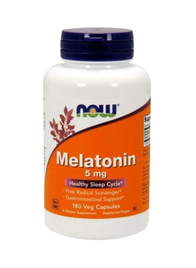 now Melatonin Dietary Supplement - 180 Veg Capsules - Image 1
