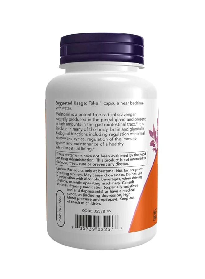 now Melatonin Dietary Supplement - 180 Veg Capsules - Image 2