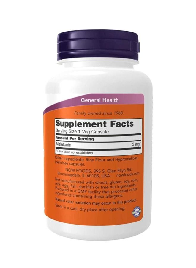 now Melatonin Dietary Supplement - 180 Veg Capsules - Image 3