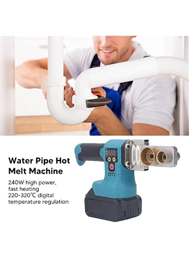Plastic Water Pipe Welder, Handheld Digital Socket Fusions Welder Kit, 240W PPR Pipe Welding Machine with Rechargeable Battery for PPR PE HDPE Pipe (220 to 320℃ Temperature) - Image 2