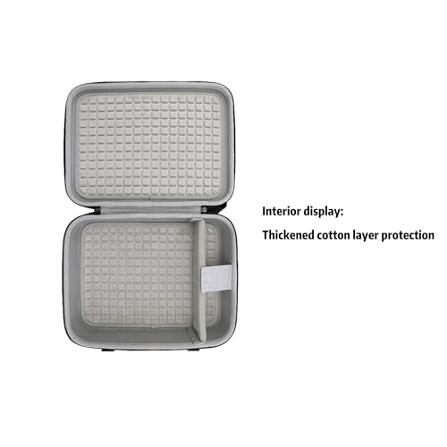 rokeblau Hard Carrying Storage Case For XGIMI Elfin Flip 2024 New Projector & Multi-Angle Projector Stand, Waterproof, Shock-proof with Separate Space (black hard case) - Image 5