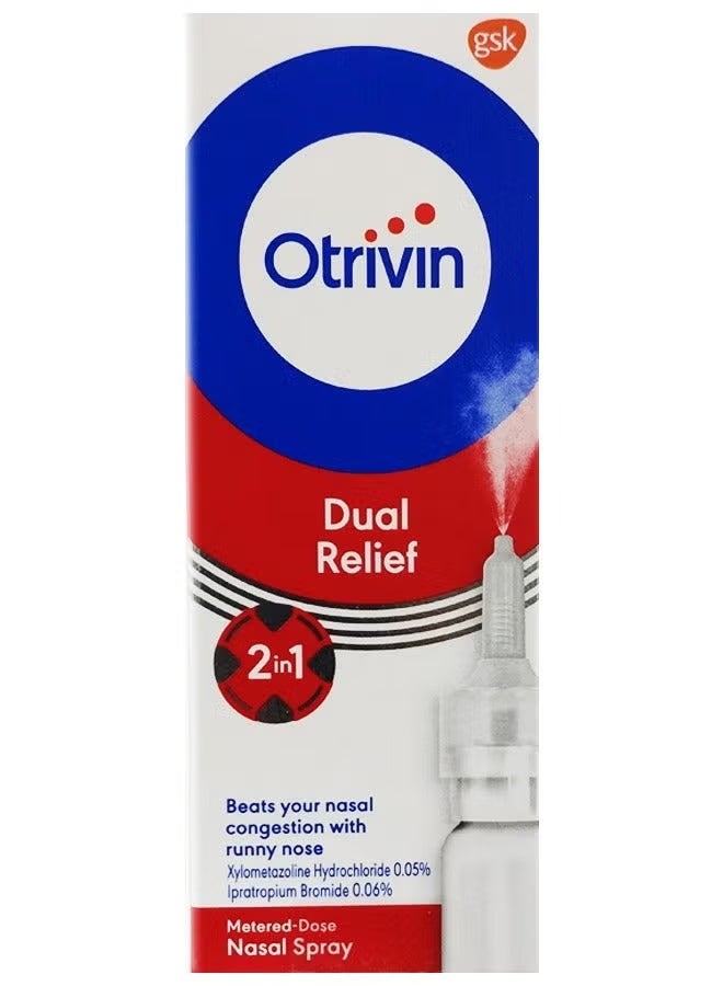 Otrivin Dual Relief 2 In 1 Nasal Spray 10 Ml