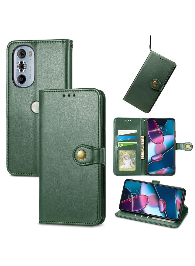 S-TOP Case For Motorola Edge 30 Pro Retro Solid Color Buckle Leather Phone Case - Image 1