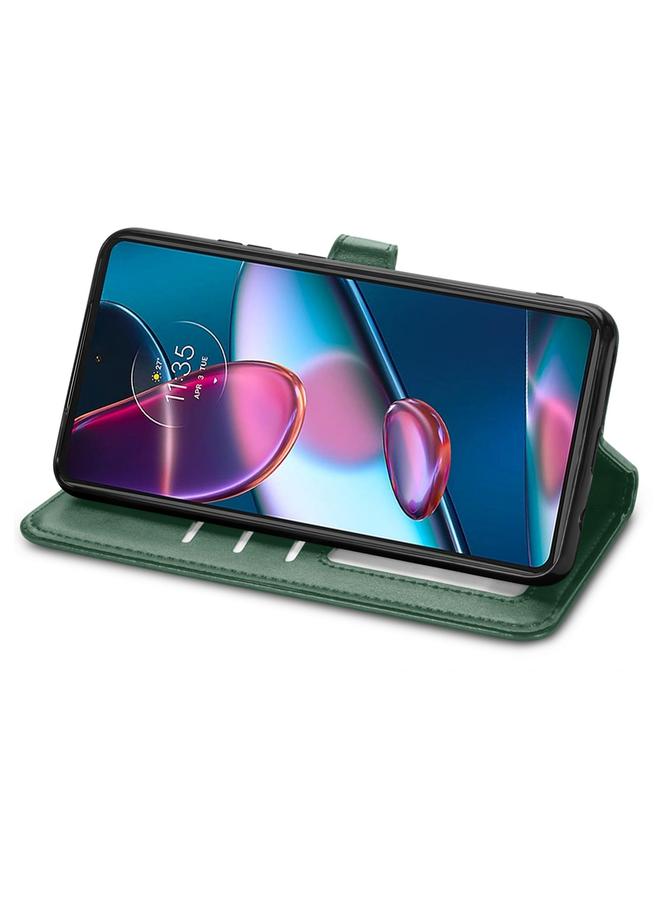 S-TOP Case For Motorola Edge 30 Pro Retro Solid Color Buckle Leather Phone Case - Image 4