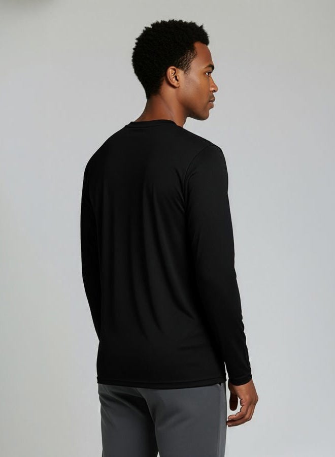 REALESSENTIALS 5 Pack: Mens Long Sleeve T-Shirt Mesh Workout Clothes Dry Fit Gym Crew Tee Casual Athletic Active Performance Casual Wicking Exercise Clothing Running Cool Sport Hiking Training Top UPF - Set 7, XL - Image 5