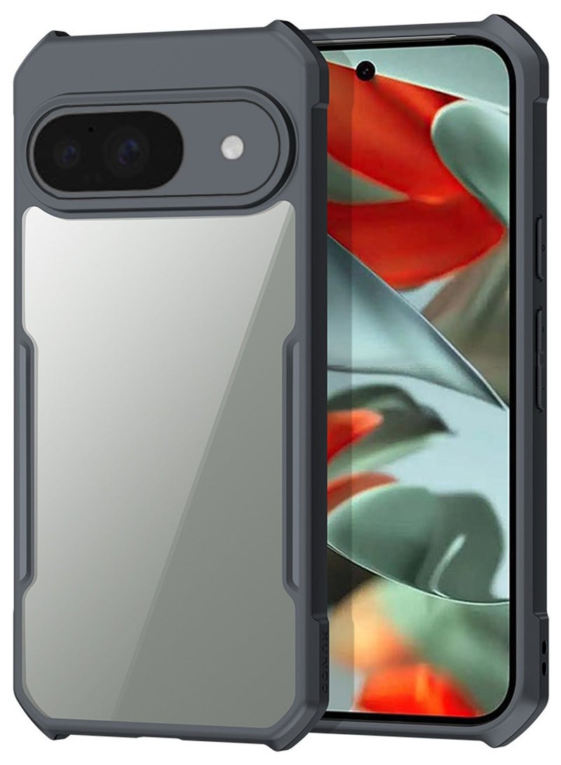 for Google Pixel 9 Case, Ultra Thin Lightweight, Soft TPU Bumper, Acrylic Clear Back Cover Google Pixel 9, Black - Image 1
