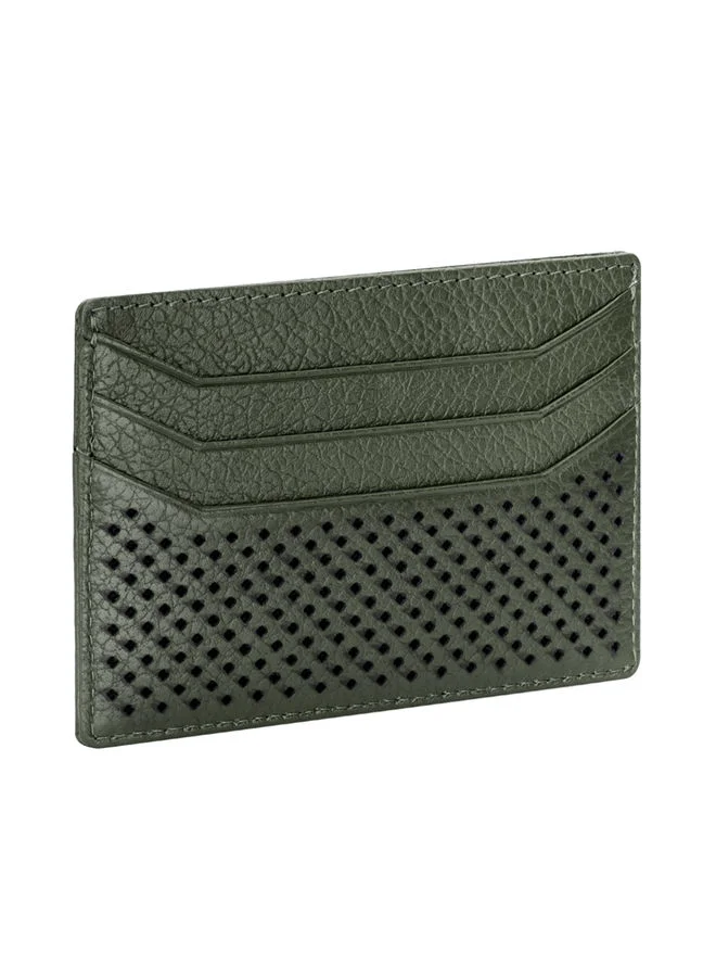 بوليس Suave Black & Olive Card Case For Men
