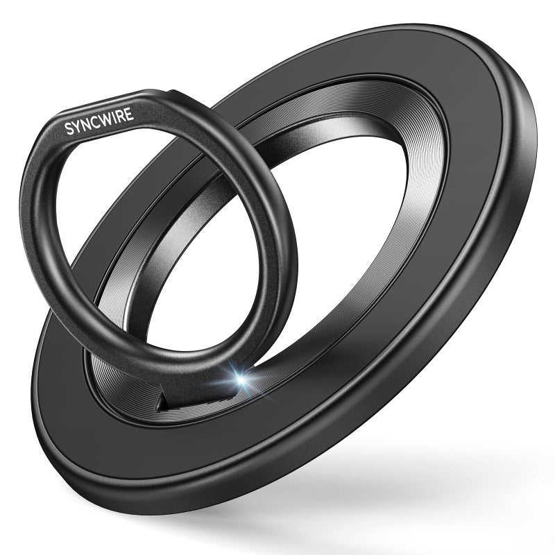 SYNCWIRE Magnetic Phone Ring Holder for MagSafe 360 Rotation Cell Phone Grip Stand Finger Ring Kickstand TwoSided Magnet Compatible with iPhone 17 Pro Max 16 15 14 13 12 MagSafe Accessories - Image 3