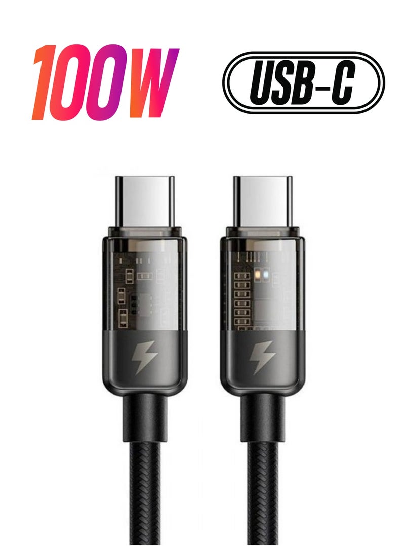 Mcdodo CA-2840 USB-C USB-C Cable PD 100W 1.2m Black - Image 1