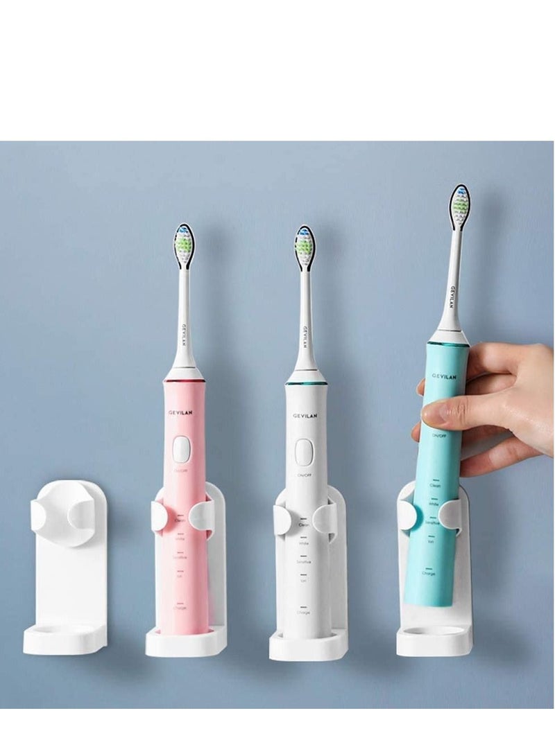 Toothbrush Holder, DELFINO Multi-Compartment Electronic  Manual Toothbrushes, Toothpaste Cosmetic Storage Wall Mountable Bathroom Organiser Facial Cleanse, Comb for Washroom Kitchen, 4 PCS - Image 1
