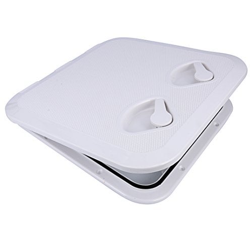 Amarine Made Marine Deck Hatch Boat Deck Hatch Access Hatch & Lid 14-1/2" X 14-5/8" - White - 370mmx375mm - Image 1