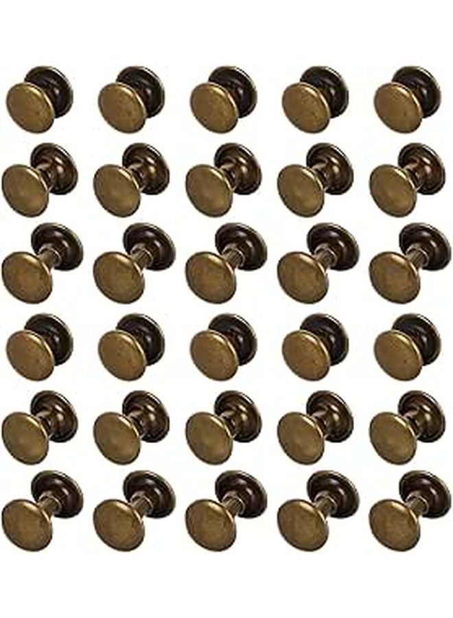 Leathercraft Rivets And Studs 120 Sets Double Cap Copper Color With Tool - Image 1