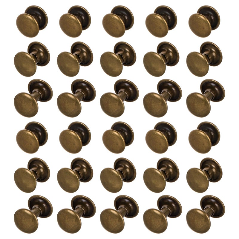 Leathercraft Rivets And Studs 120 Sets Double Cap Copper Color With Tool - Image 2