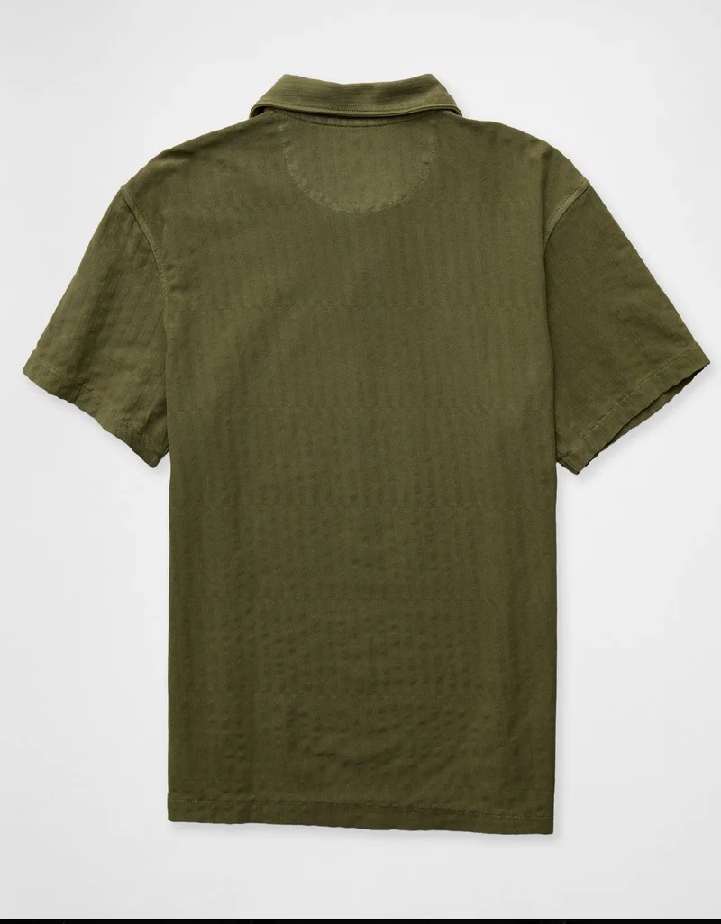 American Eagle  AE Weekend Textured Polo Shirt for Men | Best Price UAE