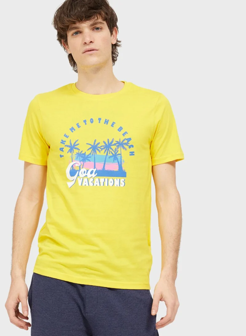 Blue Age Goa Vacation Crew Neck T-Shirt