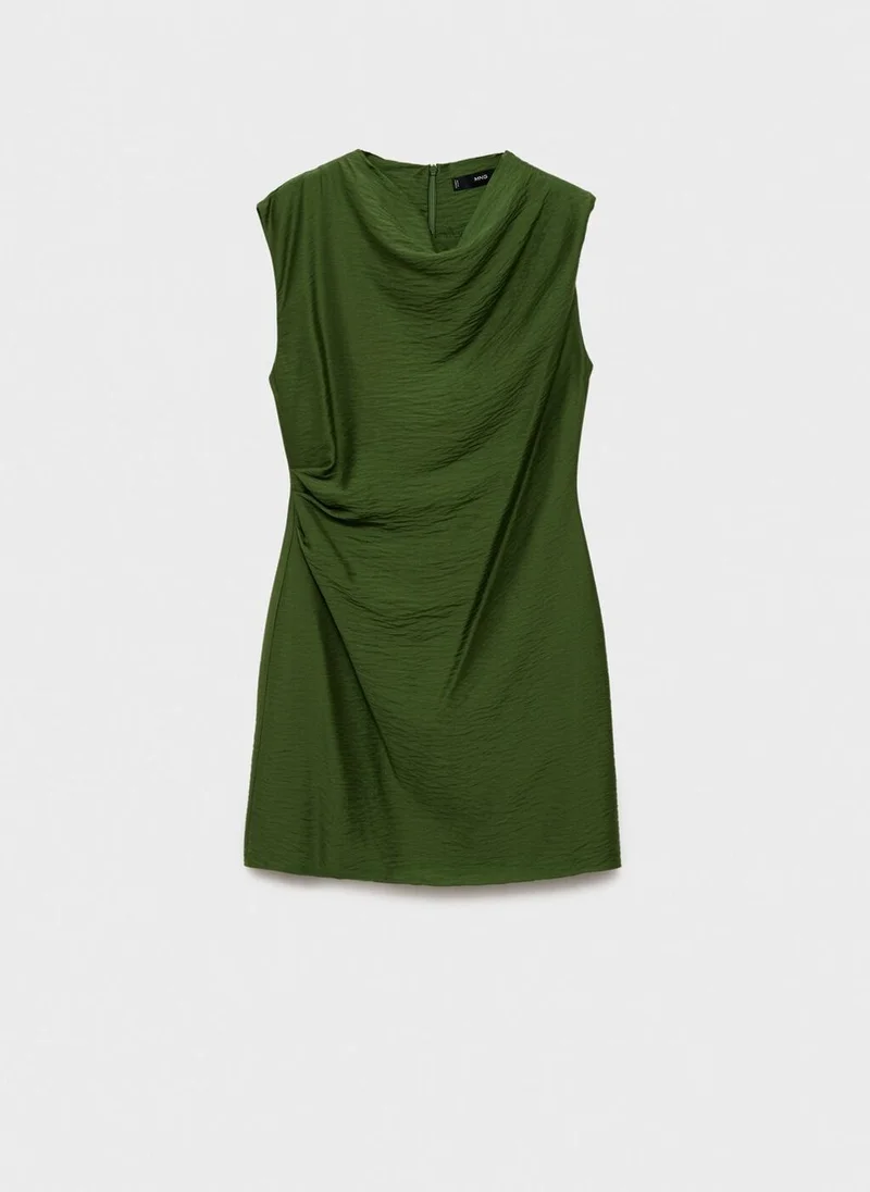 MANGO Satin Mini Dress