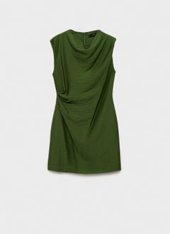 MANGO Draped Texture Dress  - Image 5
