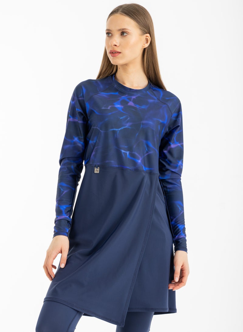 Libra Motion Wave Swim Top - Midnight Blue