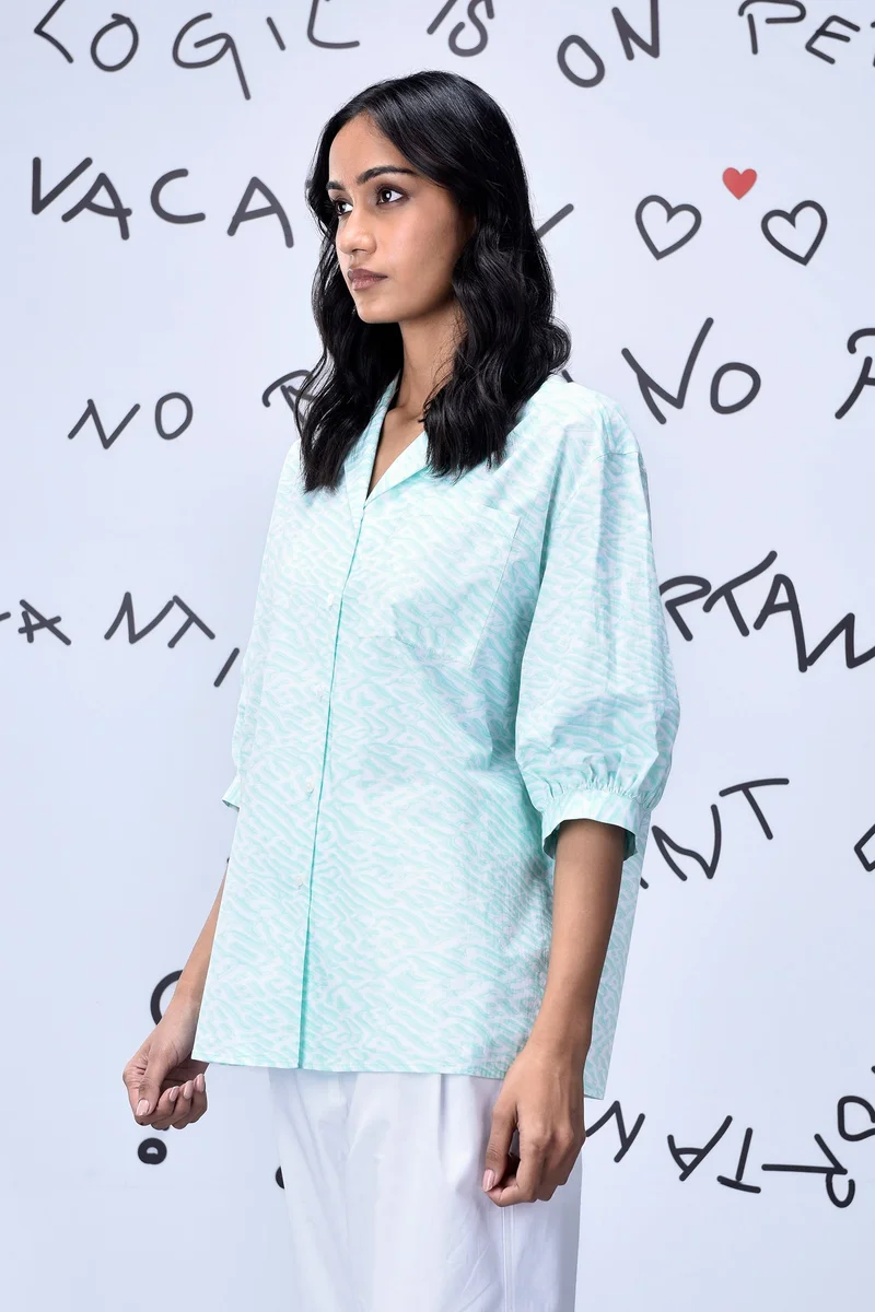 Genes Lecoanet Hemant Labyrinth Print Relax Fit Shirt