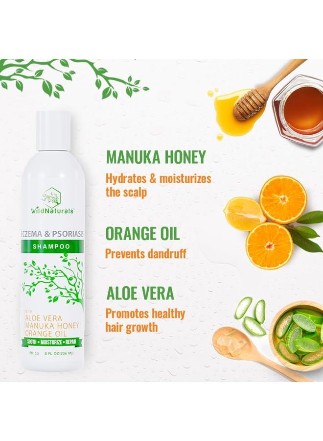 Wild Naturals Psoriasis Shampoo for Scalp Care - Anti Dandruff and Dry Scalp Shampoo - Gentle Itchy Scalp Shampoo - Hydrating Scalp Psoriasis Shampoo for Itchy Scalp Treatment - Anti Dandruff and Dry Scalp Shampoo - Image 3