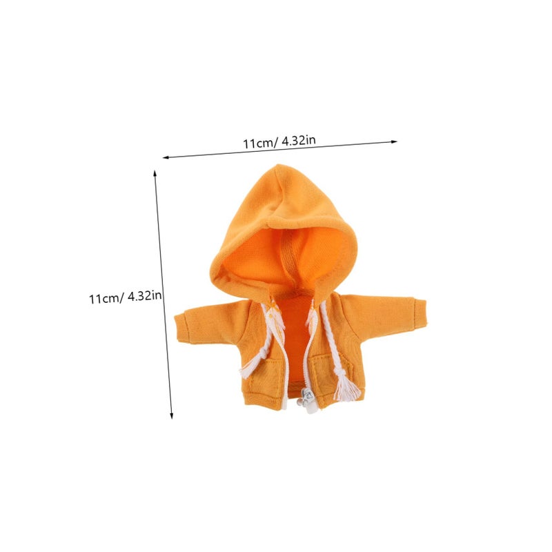 Cute 12cm Doll Hoodie Soft Material Yellow Dress Up Accessory - Image 3