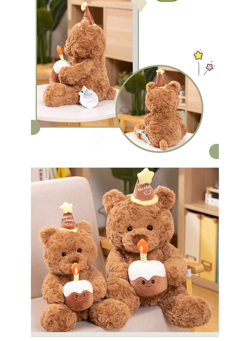 40cm Big Size Birthday Hat Gift Bear Doll Teddy Bear Plush Toy Pillow Cake Bear Doll  - Image 4