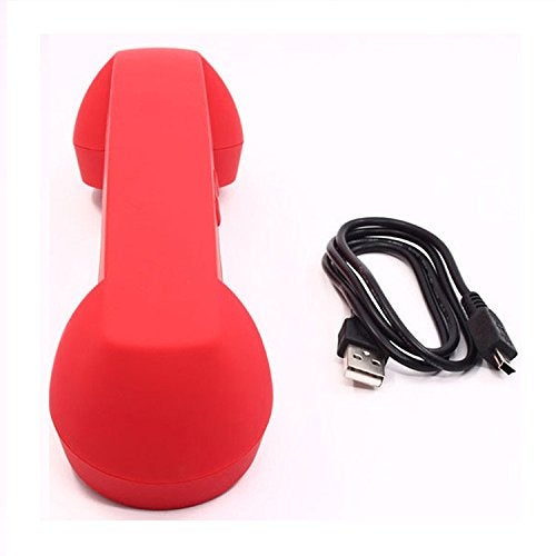 ENJOY-UNIQUE Wireless Retro Telephone Handset and Wire Radiation-Proof Handset Receivers Headphones for a Mobile Phone with Comfortable Call (Red) - Image 5