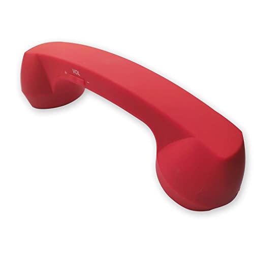 ENJOY-UNIQUE Wireless Retro Telephone Handset and Wire Radiation-Proof Handset Receivers Headphones for a Mobile Phone with Comfortable Call (Red) - Image 4