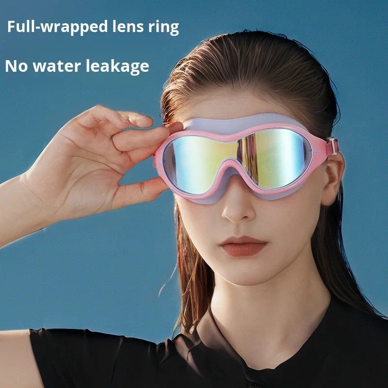 Bluejw Cross-border New Style Men's Women's Adult Swimming Goggles Large Frame HD Electroplated Film PC Lenses Waterproof Anti-fog - Image 2