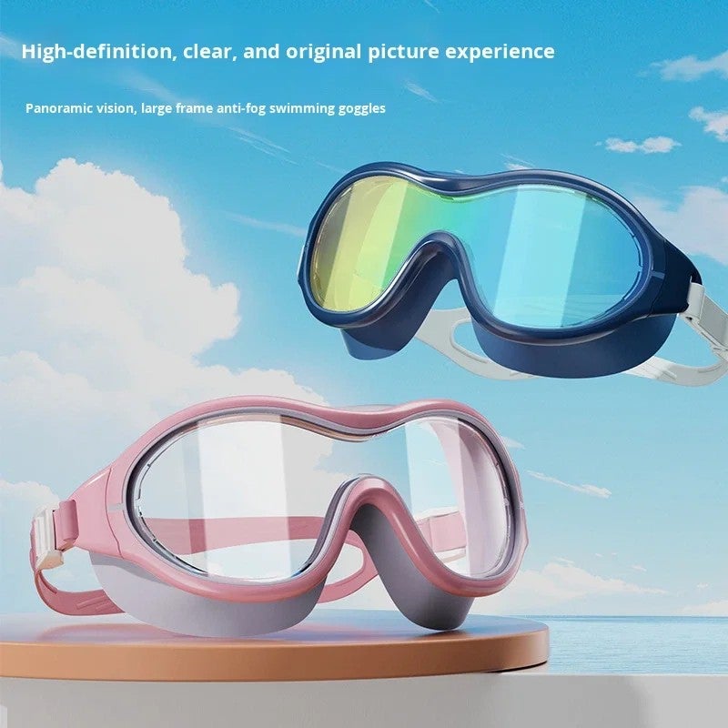 Bluejw Cross-border New Style Men's Women's Adult Swimming Goggles Large Frame HD Electroplated Film PC Lenses Waterproof Anti-fog - Image 5