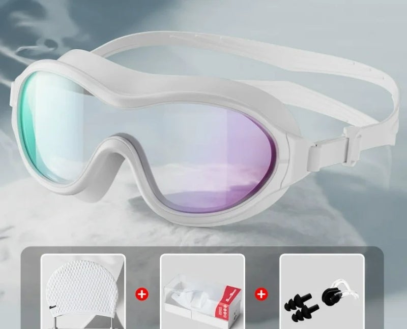 Bluejw Cross-border New Style Men's Women's Adult Swimming Goggles Large Frame HD Electroplated Film PC Lenses Waterproof Anti-fog - Image 1