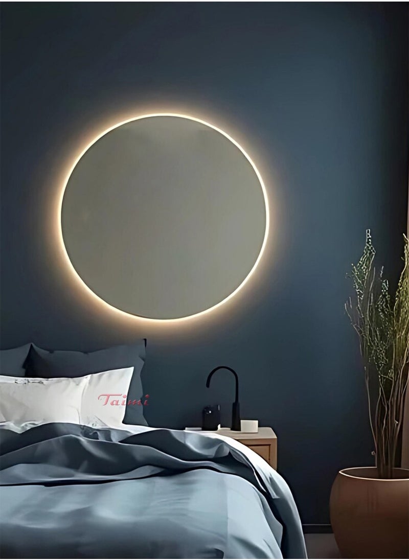 Furniture Factory Round Makeup Mirror, 60 x 60 cm LED Lighted Vanity Mirror for the Perfect Makeup Experience and a Modern Decorative Touch  - Image 3