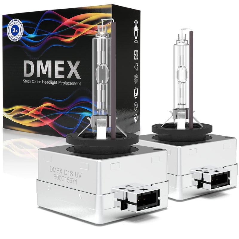 DMEX D1S HID Headlight Bulbs Xenon 35W Replacement 66144 66140 85140 85415 - Pack of 2, 4300K Warm White (Not fit Halogen Headlamp) - Image 1