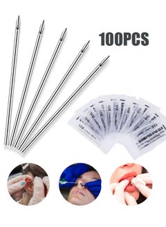 ZVEV 100-Piece Disposable Piercing Needle Set, Body Piercing Needles, 12G Disposable Sterile Stainless Steel Piercing Needles for Ear Nose Navel Belly Nipple Tongue Lip Piercing  - Image 1